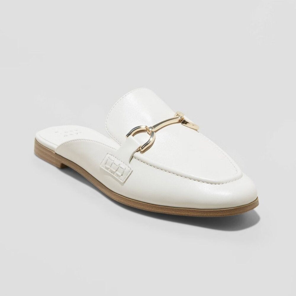 Women's Sandy Mule Flats A New Day Off White Size 8.5 New With Tags‎